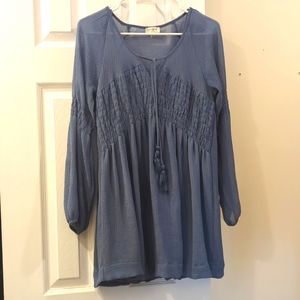 Blue Hippie Blouse